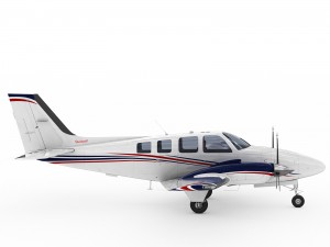 beechcraft baron g58 3D-Modell