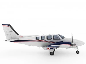 beechcraft baron g58 3D Model