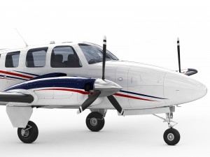 beechcraft baron g58 3D-Modell