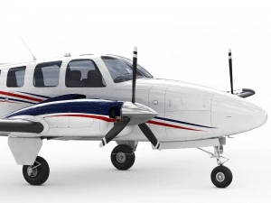 beechcraft baron g58 3D Model