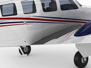 beechcraft baron g58 3D Model