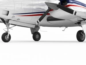 beechcraft baron g58 3D Model