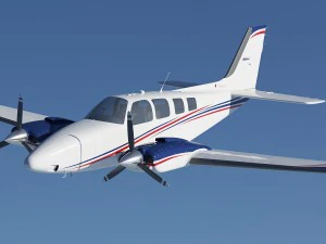 beechcraft baron g58 3D Model