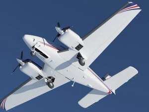 beechcraft baron g58 3D Model