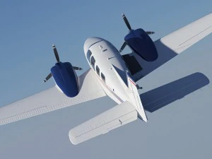 beechcraft baron g58 3D Model