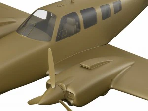beechcraft baron g58 3D Model