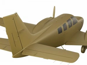 beechcraft baron g58 3D Model