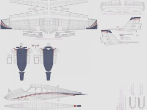 beechcraft baron g58 3D Model