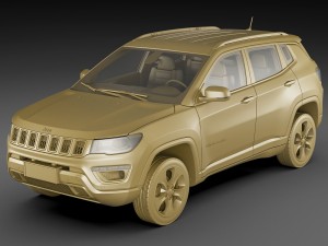 jeep compass 2017 Modelo 3D