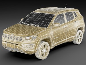 jeep compass 2017 Modelo 3D