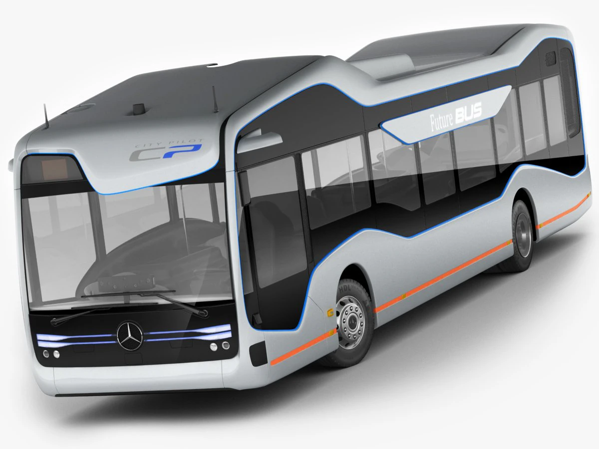 mercedes future bus 3D Model .c4d .max .obj .3ds .fbx .stl .blend 