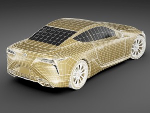 lexus lc500 2018 Modello 3D