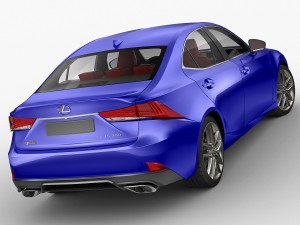 lexus is f-sport 2017 model 3D Model