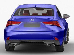 lexus is f-sport 2017 model 3D Model
