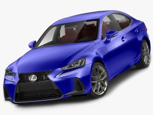 lexus is f-sport 2017 model 3D मॉडल