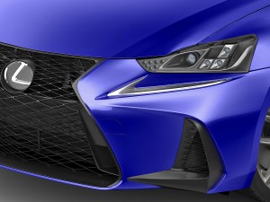 lexus is f-sport 2017 model 3D Model