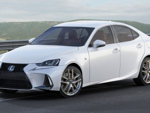 lexus is f-sport 2017 model 3D Model