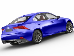lexus is f-sport 2017 model 3D Model