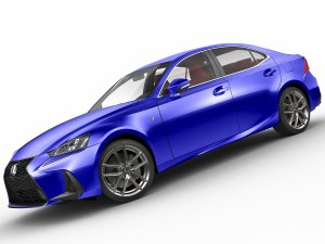 lexus is f-sport 2017 model 3D Model