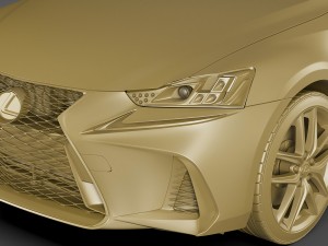 lexus is f-sport 2017 model 3D Model