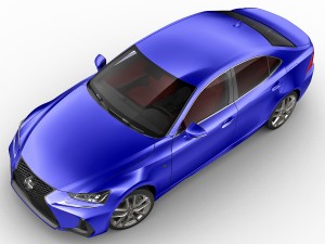 lexus is f-sport 2017 model 3D Model