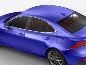 lexus is f-sport 2017 model 3D Model