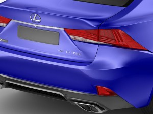 lexus is f-sport 2017 model 3D Model