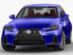 lexus is f-sport 2017 model 3D Model