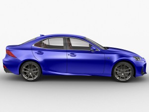 lexus is f-sport 2017 model 3D Model