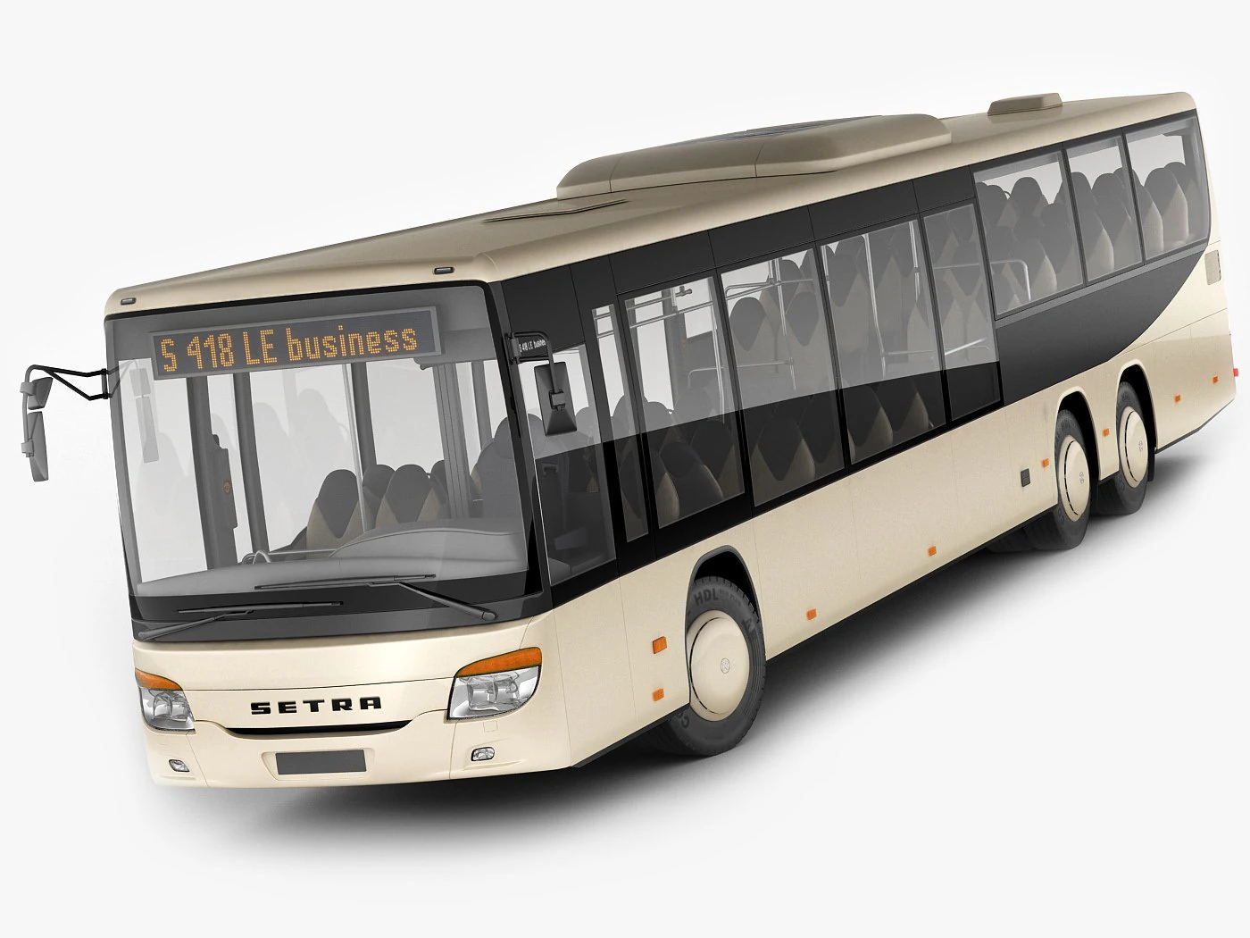 Setra s418le business bus 3D Model .c4d .max .obj .3ds .fbx .stl .blend