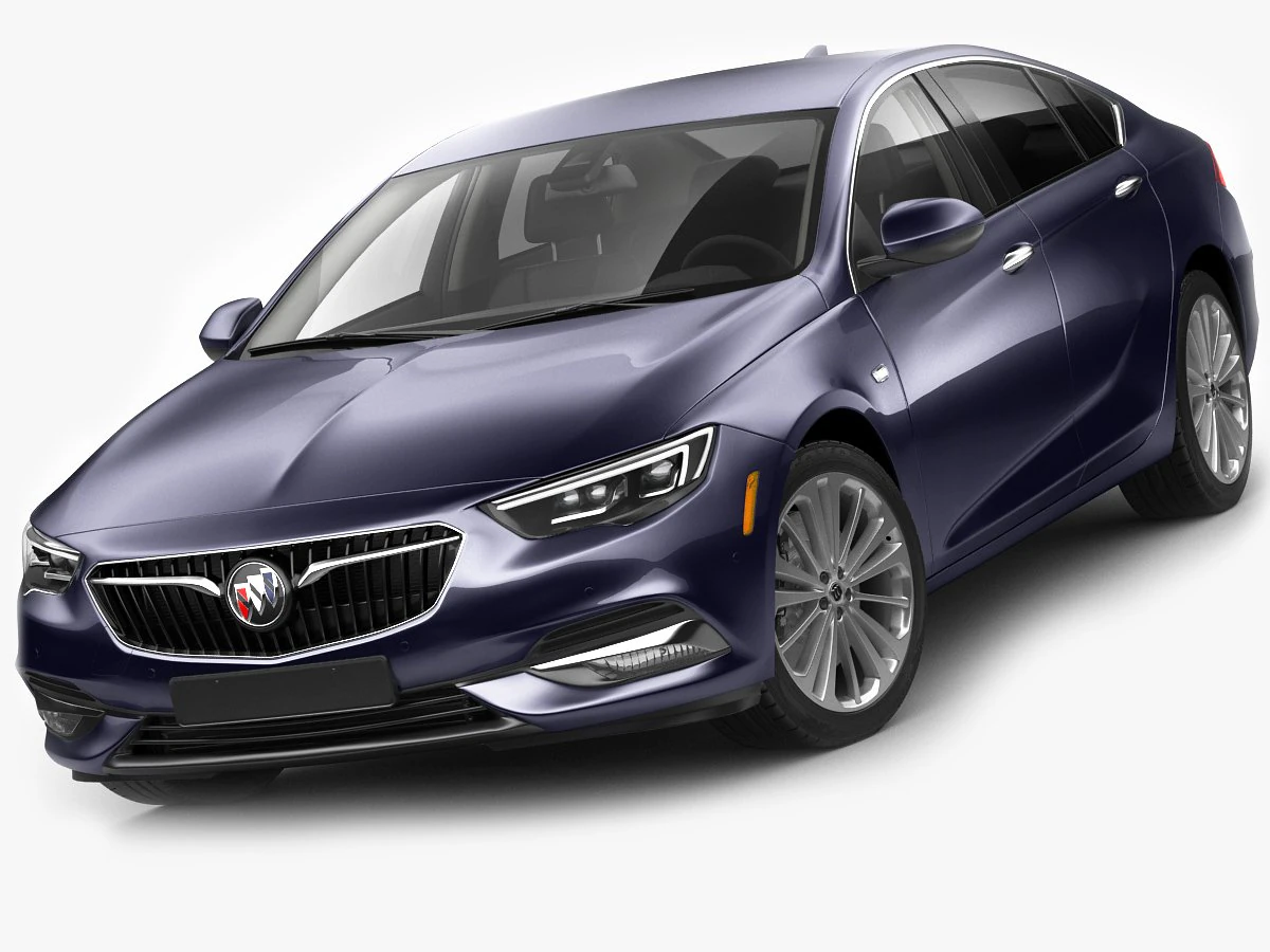 buick regal sportback 2018 3D Model .c4d .max .obj .3ds .fbx .stl .blend 
