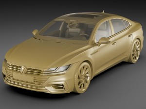 vw arteon r-line 2018 3Dモデル