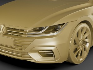 vw arteon r-line 2018 3Dモデル