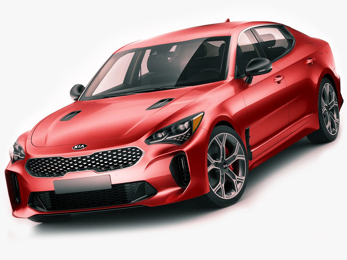 kia stinger gt 2017 3D Model .c4d .max .obj .3ds .fbx .stl .blend 