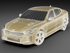 kia stinger gt 2017 Modèle 3D