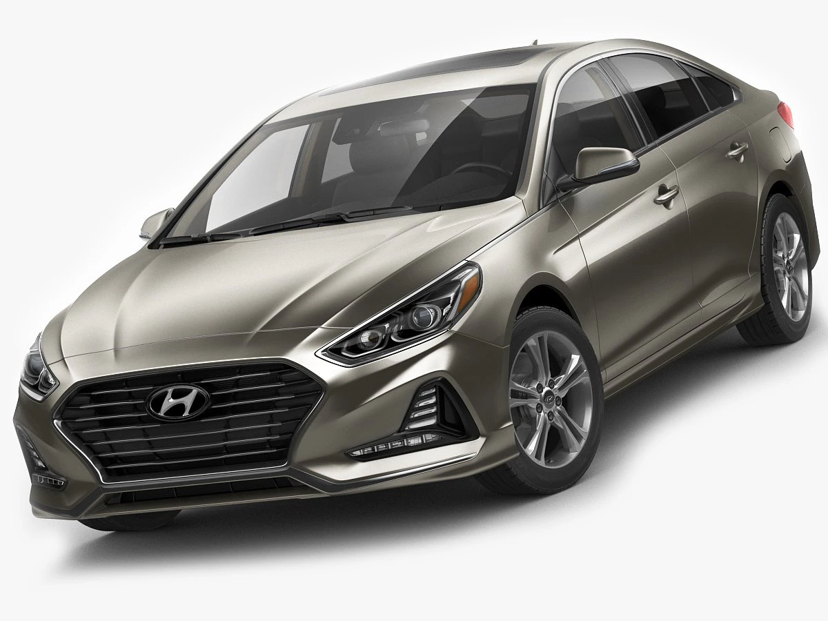 hyundai sonata 2018 3D Model .c4d .max .obj .3ds .fbx .stl .blend 