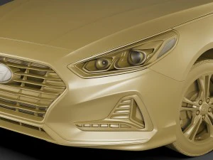 hyundai sonata 2018 3D Model