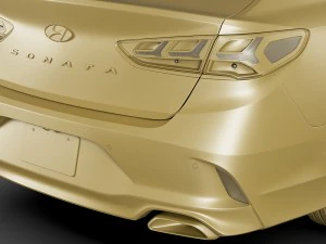 hyundai sonata 2018 3D Model