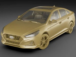 hyundai sonata 2018 3D Model