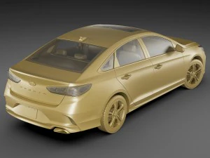 hyundai sonata 2018 3D Model