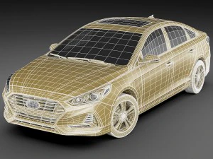 hyundai sonata 2018 3D Model