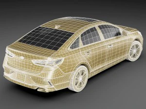 hyundai sonata 2018 3D Model