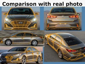 hyundai sonata 2018 3D Model