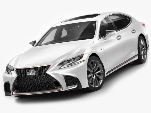 lexus ls500 f-sport 2018 Model 3D .c4d .max .obj .3ds .fbx .stl .blend 