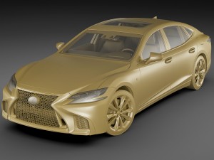 lexus ls500 f-sport 2018 Model 3D