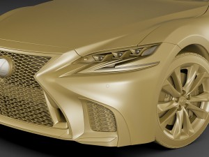lexus ls500 f-sport 2018 Model 3D