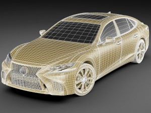 lexus ls500 f-sport 2018 Model 3D