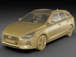 hyundai i30 tourer 2018 3D Модель