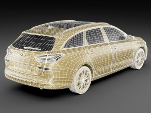 hyundai i30 tourer 2018 3D Модель