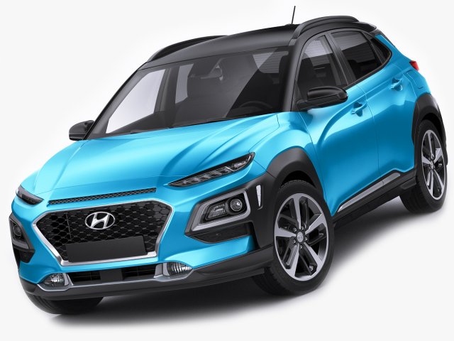 hyundai kona 2018 3D Model .c4d .max .obj .3ds .fbx .stl .blend 